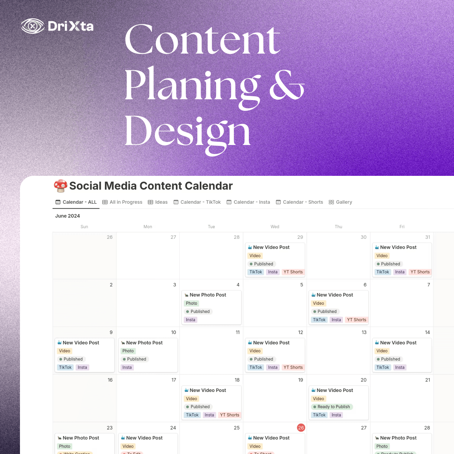 DRIXTA Content Planning & Design