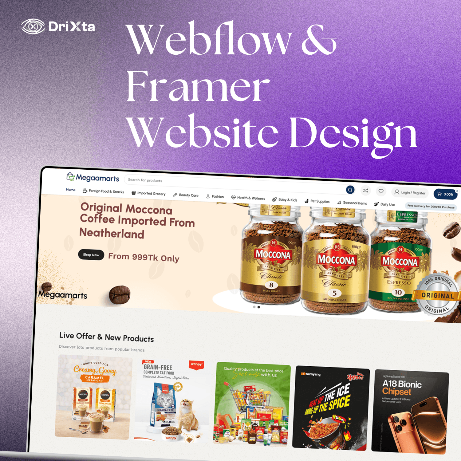 DRIXTA Webflow & Framer Website Design